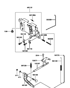 Part Location Diagram of KM-49113-7052 MTD Panel, Control